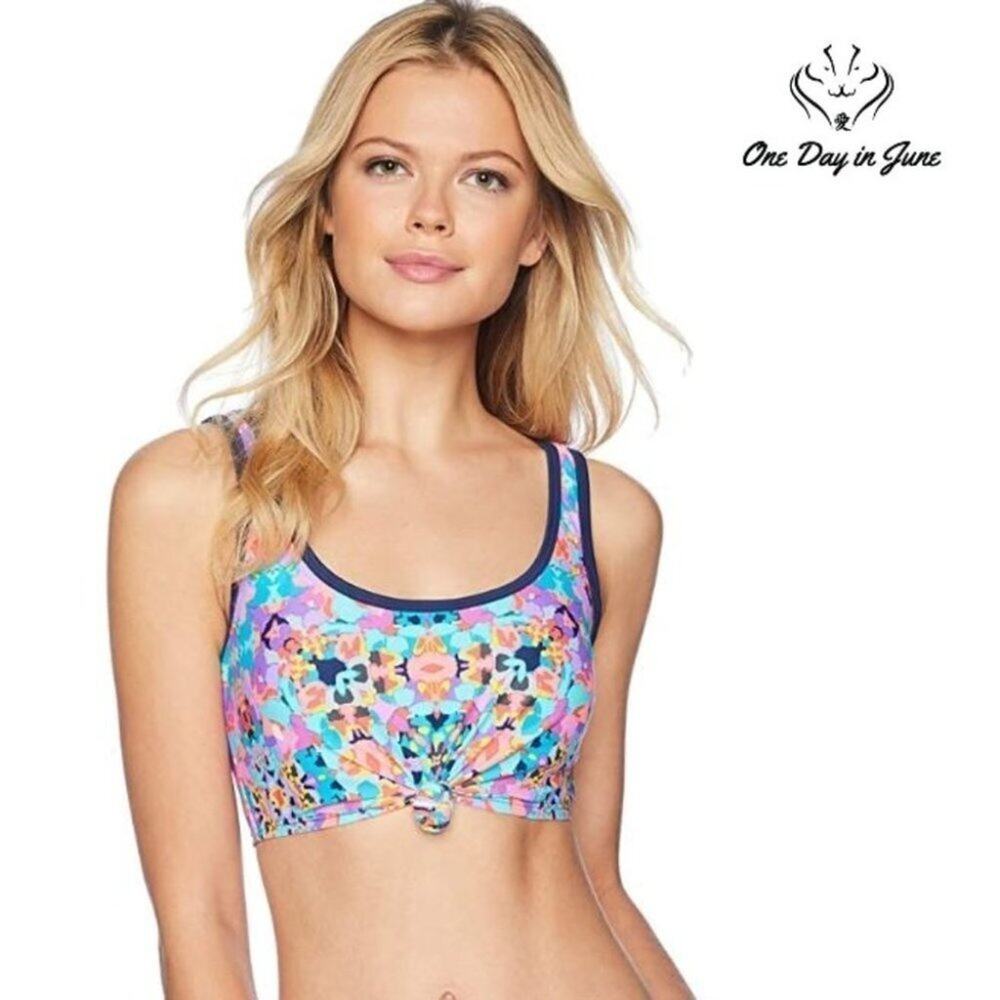 Coastal Blue Knotted Bikini Top